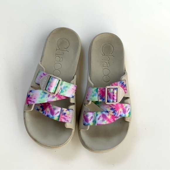 Chaco Chillos Slide Sandals Tie Dye Size 6 - Picture 8 of 8